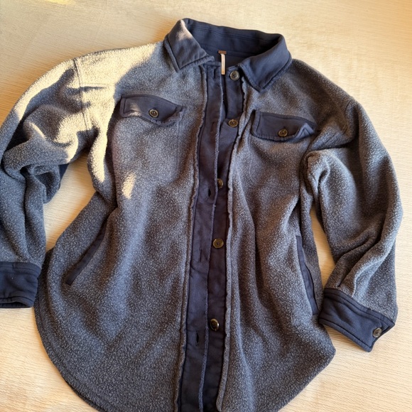 Free People Ruby Jacket in Navy - Picture 2 of 12